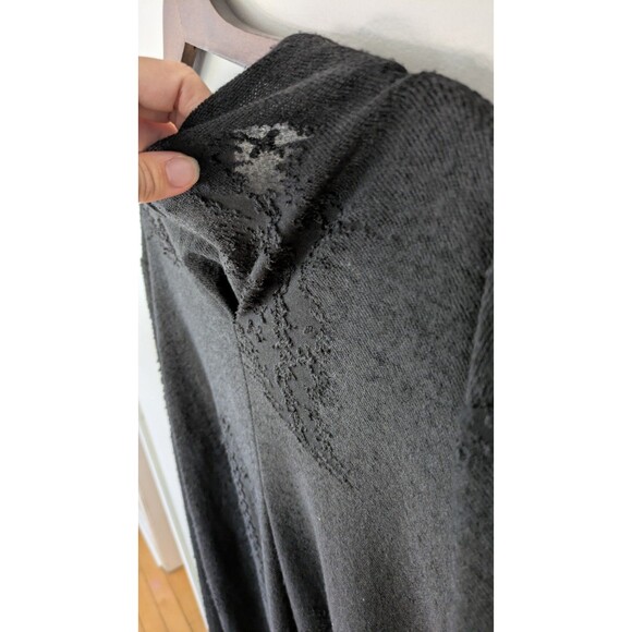 Nor Denmark Cowl Neck Dress Textured Designer Black Artsy Long Sleeve Midi US M - Picture 7 of 12